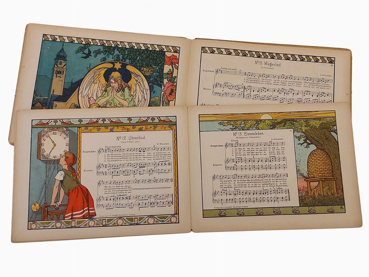 Lotto di Quattro Libri D'epoca di Musica per Bambini