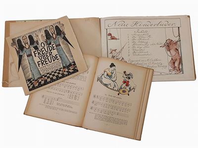 Lotto di Tre Libri D'epoca di Musica per Bambini