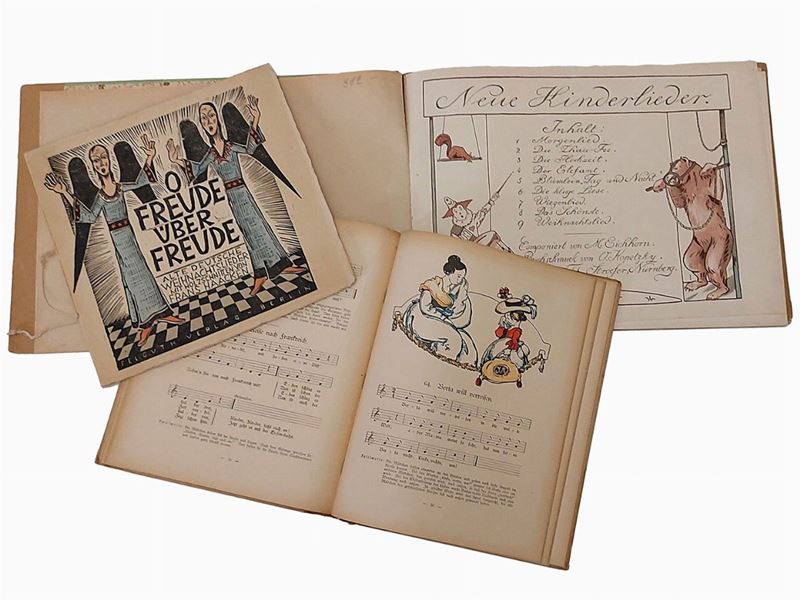 Lotto di Tre Libri D'epoca di Musica per Bambini