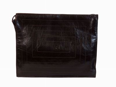 Borsa a Mano in Pelle Marrone, Fendi