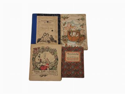 Lotto di Quattro Libri D'epoca Illustrati