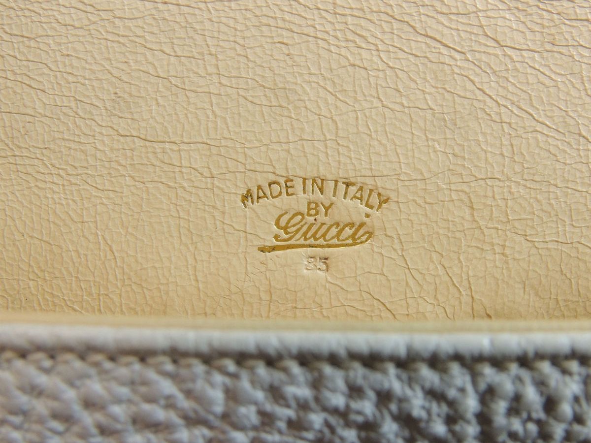 Pochette in Pelle Martellata Bianca, Gucci