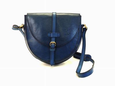 Borsa a Tracolla "saint Cloud" in Pelle Epi Blu, Louis Vuitton