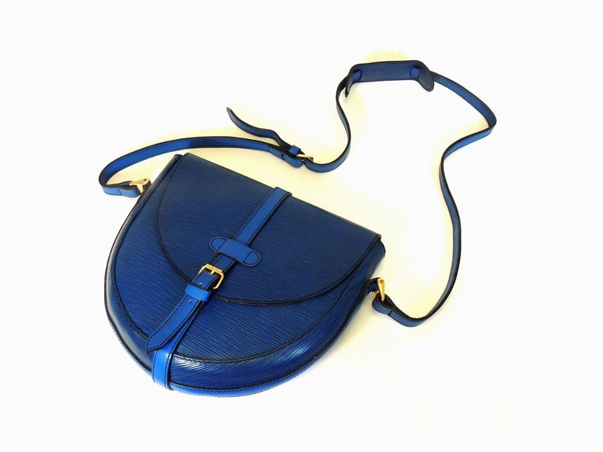 Borsa a Tracolla "saint Cloud" in Pelle Epi Blu, Louis Vuitton