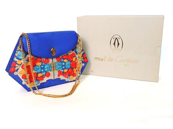 Silk handbag, Must de Cartier