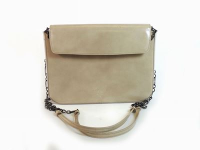 Borsa a Spalla in Pelle Color Sabbia, Prada
