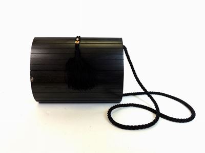 Borsa a Tracolla in Legno Nero, Stagi
