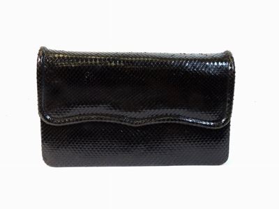 Pochette in Pitone Nero, Valpes