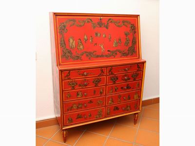 Ribalta Laccata in Legno Rosso