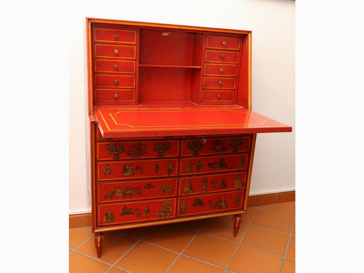 Ribalta Laccata in Legno Rosso