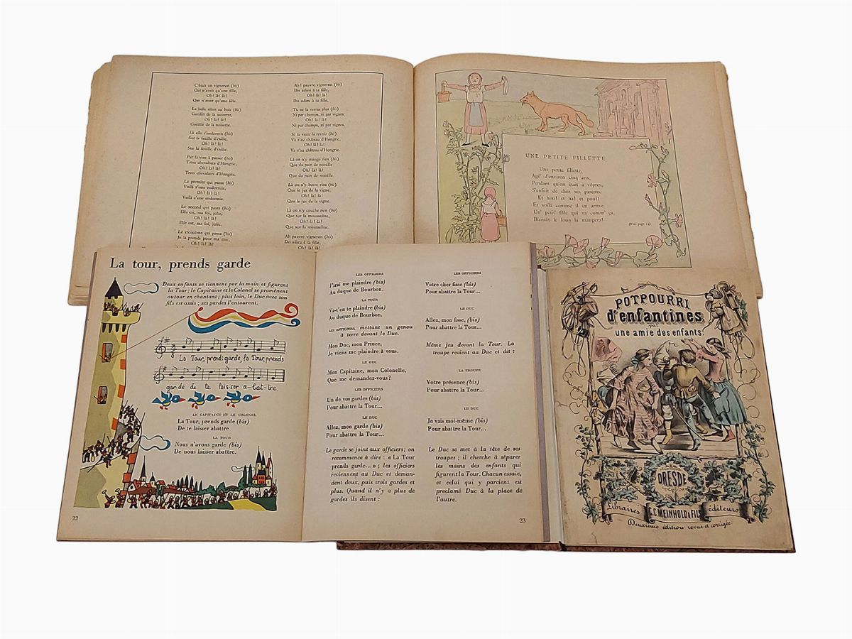 Lotto di Tre Libri D'epoca di Musica per Bambini