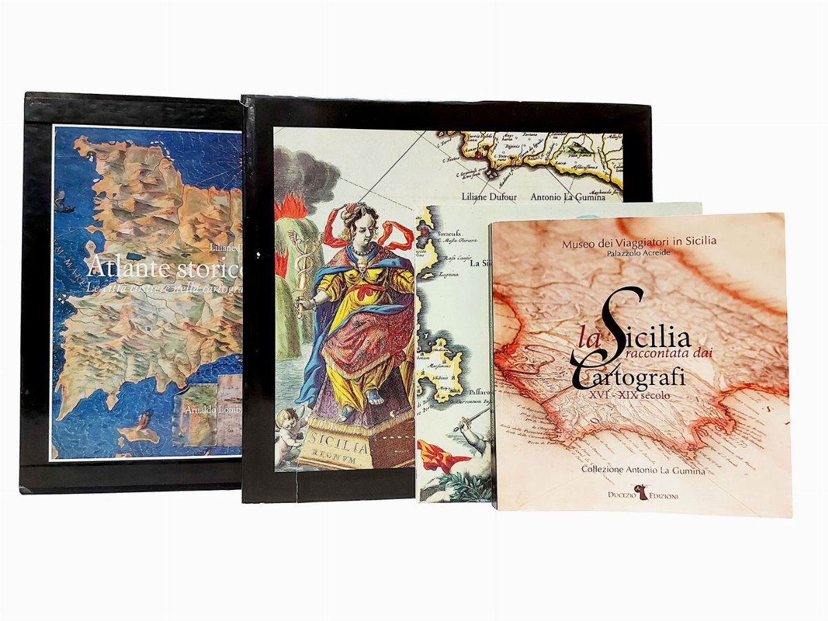 Lotto di libri sulla cartografia siciliana - Asta La Sicilia nelle  Collezioni di Casa d'Agata a