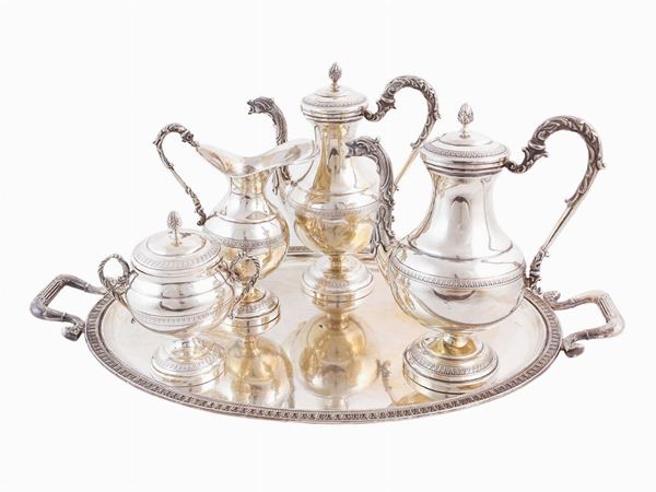Silver coffee set  - Auction Furniture and Paintings from the Ancient Fattoria Franceschini, partly from Villa I Pitti - Maison Bibelot - Casa d'Aste Firenze - Milano