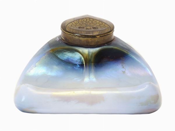 A glass inkwell