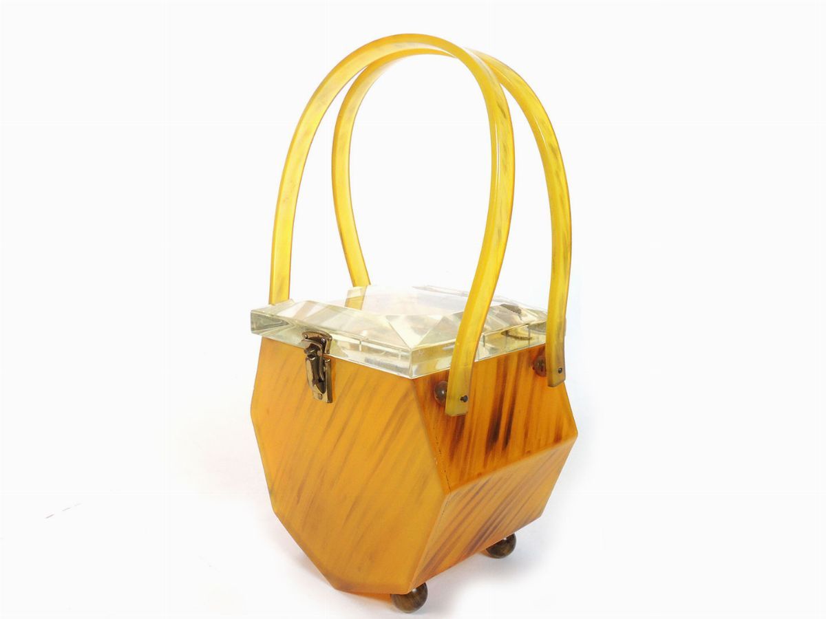 Borsa a Mano in Lucite, Lewsid Jewel By Llewellyn Inc.