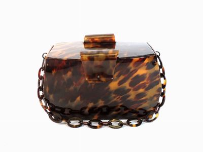 Borsa a Mano in Lucite Marrone