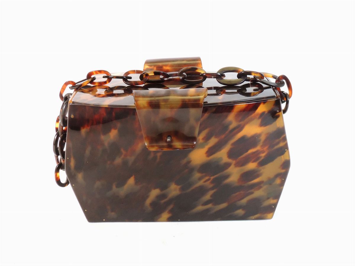 Borsa a Mano in Lucite Marrone