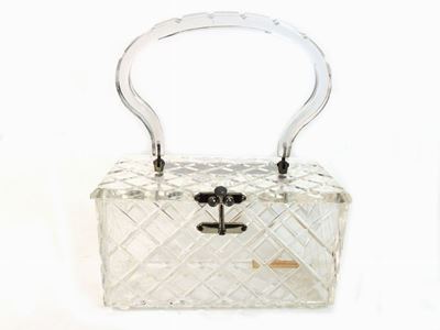Borsa a Mano in Lucite Trasparente, Charles S Kahn Inc.