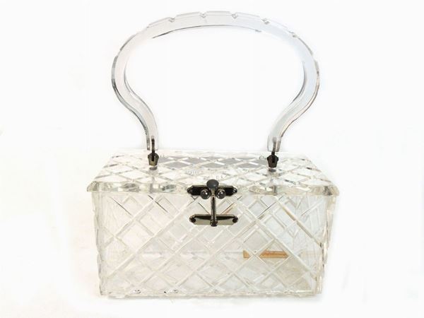 "Cut Glass" lucite handbag, Charles S. Kahn Inc.