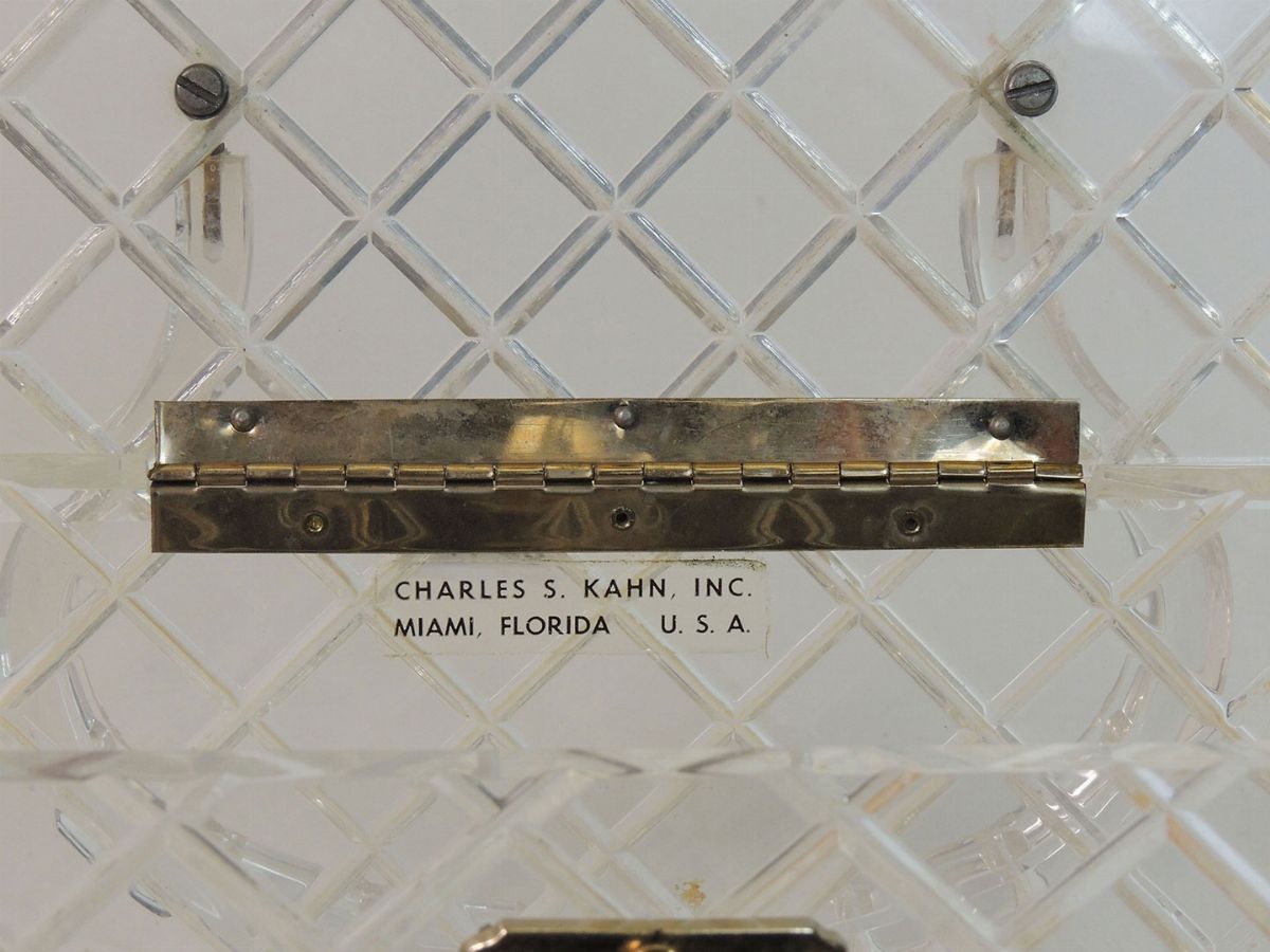 Borsa a Mano in Lucite Trasparente, Charles S Kahn Inc.