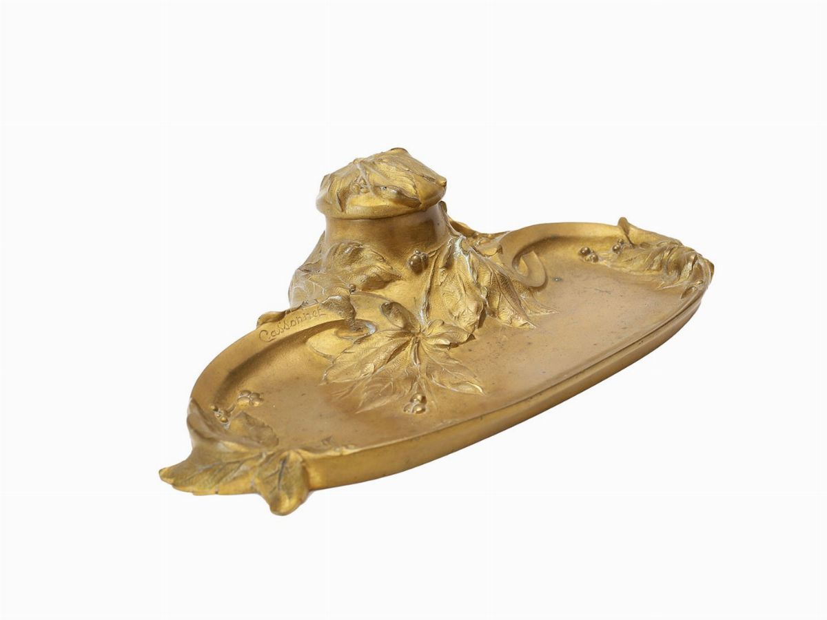 Calamaio in Bronzo Dorato Cassonet