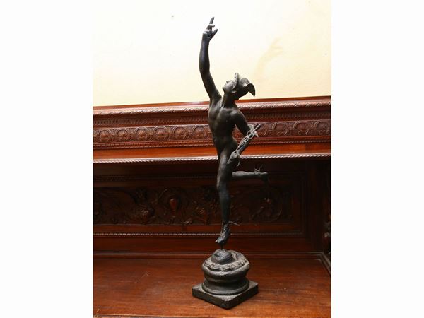 Patinated plaster sculpture in imitation of bronze  (early 20th century)  - Auction Furniture and Paintings from the Ancient Fattoria Franceschini, partly from Villa I Pitti - Maison Bibelot - Casa d'Aste Firenze - Milano