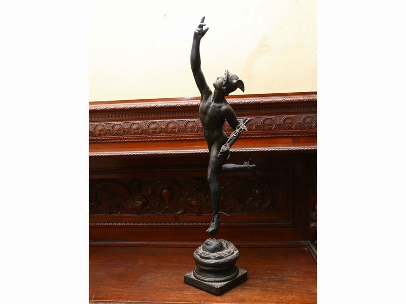 Scultura in Gesso Patinato Ad Imitazione del Bronzo