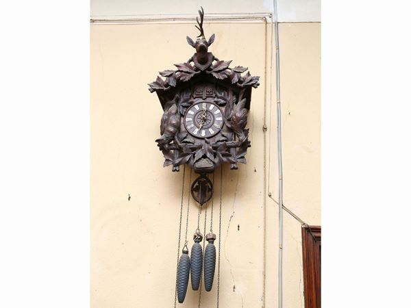 Soft wood clock  (early 20th century)  - Auction Furniture and Paintings from the Ancient Fattoria Franceschini, partly from Villa I Pitti - Maison Bibelot - Casa d'Aste Firenze - Milano