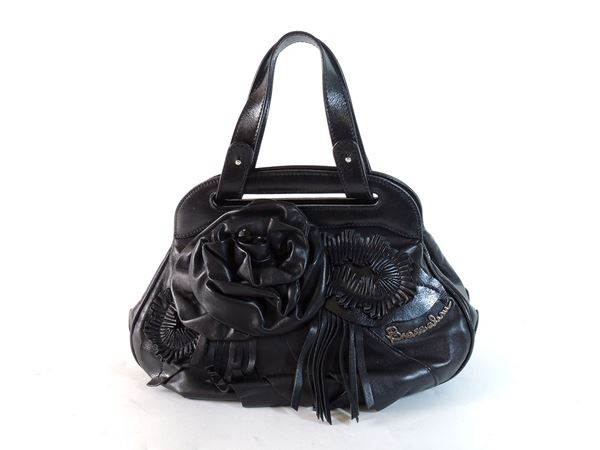 Black leather handbag, Braccialini