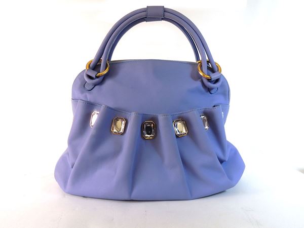 Lilac leather handbag, Braccialini