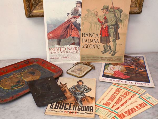 Lot of curiosities from the Fascist period  - Auction Furniture and Paintings from the Ancient Fattoria Franceschini, partly from Villa I Pitti - Maison Bibelot - Casa d'Aste Firenze - Milano