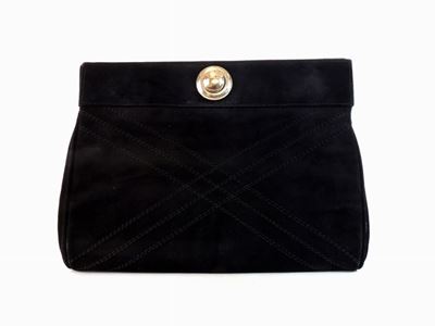 Borsa a Mano in Camoscio Nero, dal Cò