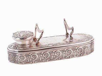 Calamaio da Viaggio in Argento Sterling
