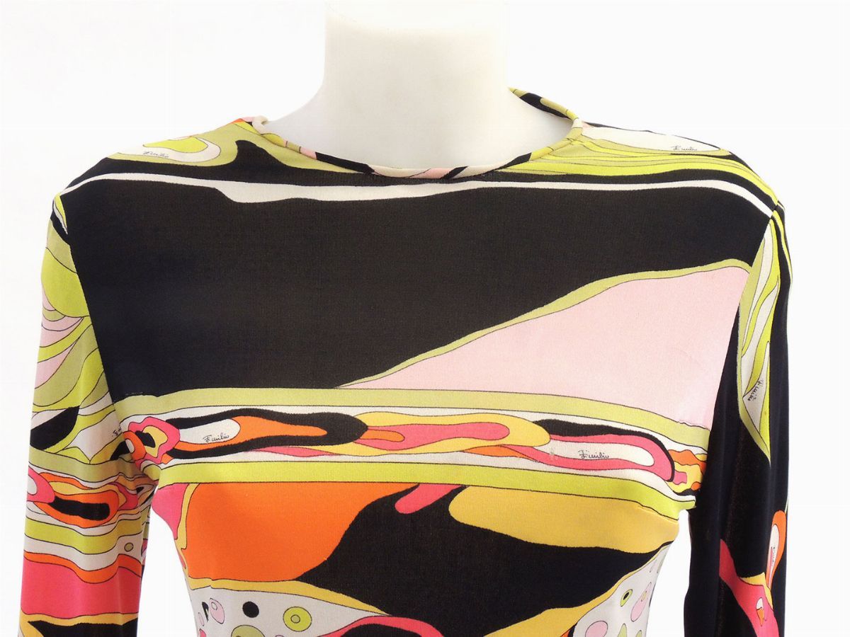 Maglietta in Jersey a Fantasia, Tessuto Emilio Pucci