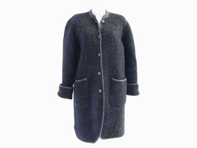 Cappotto in Pura Lana Cotta Grigia, Hermès