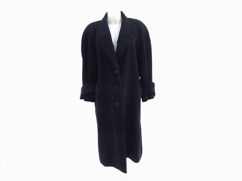 Cappotto in Puro Cashmere Blu, Hermès