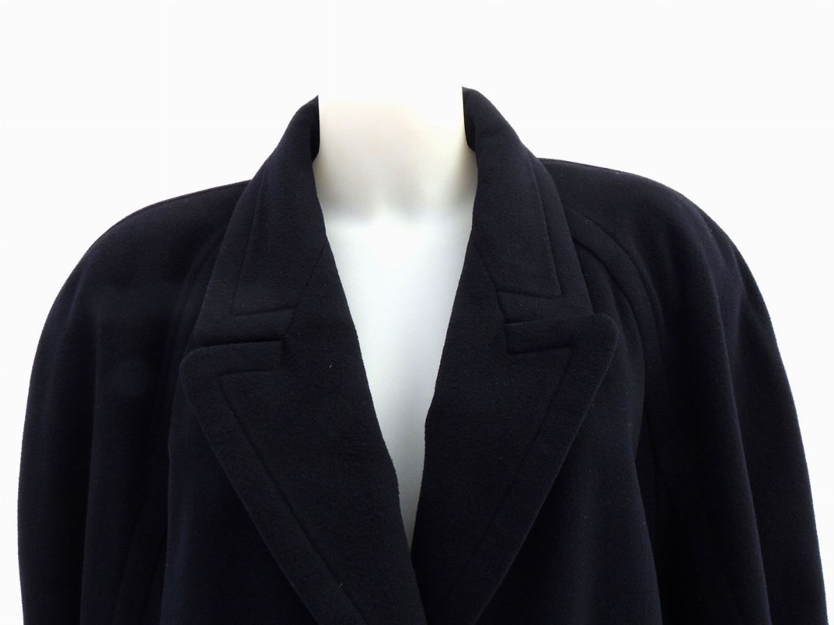 Cappotto in Puro Cashmere Blu, Hermès