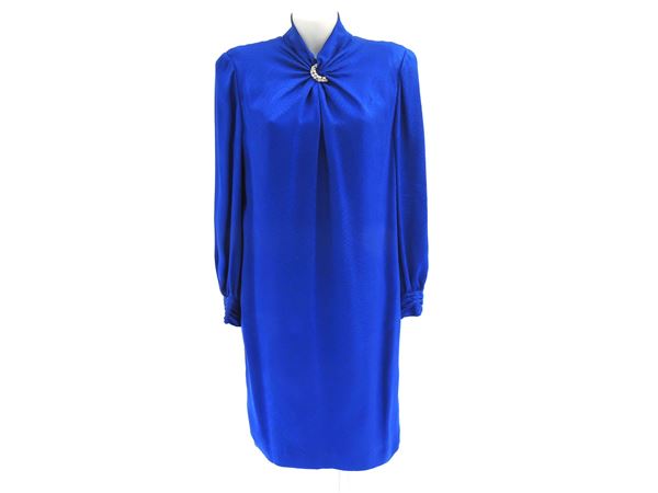 Blue silk dress, Mila Schön