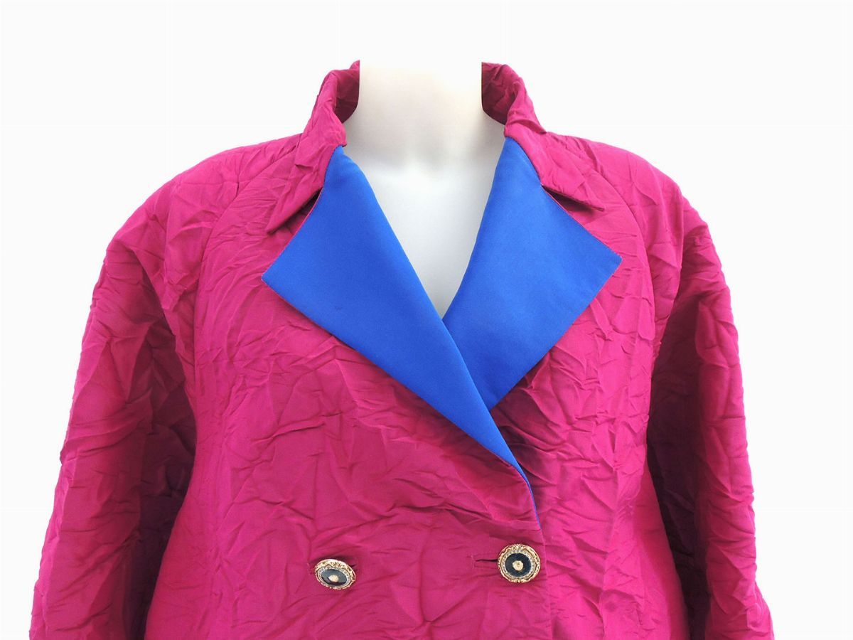 Cappotto in Seta Fucsia, Gianni Versace