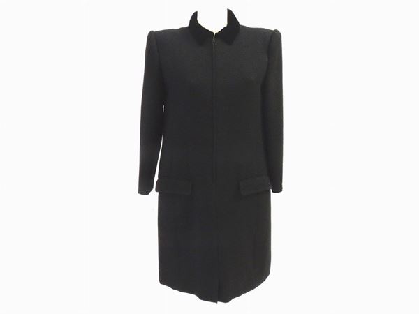 Black wool dress, Valentino