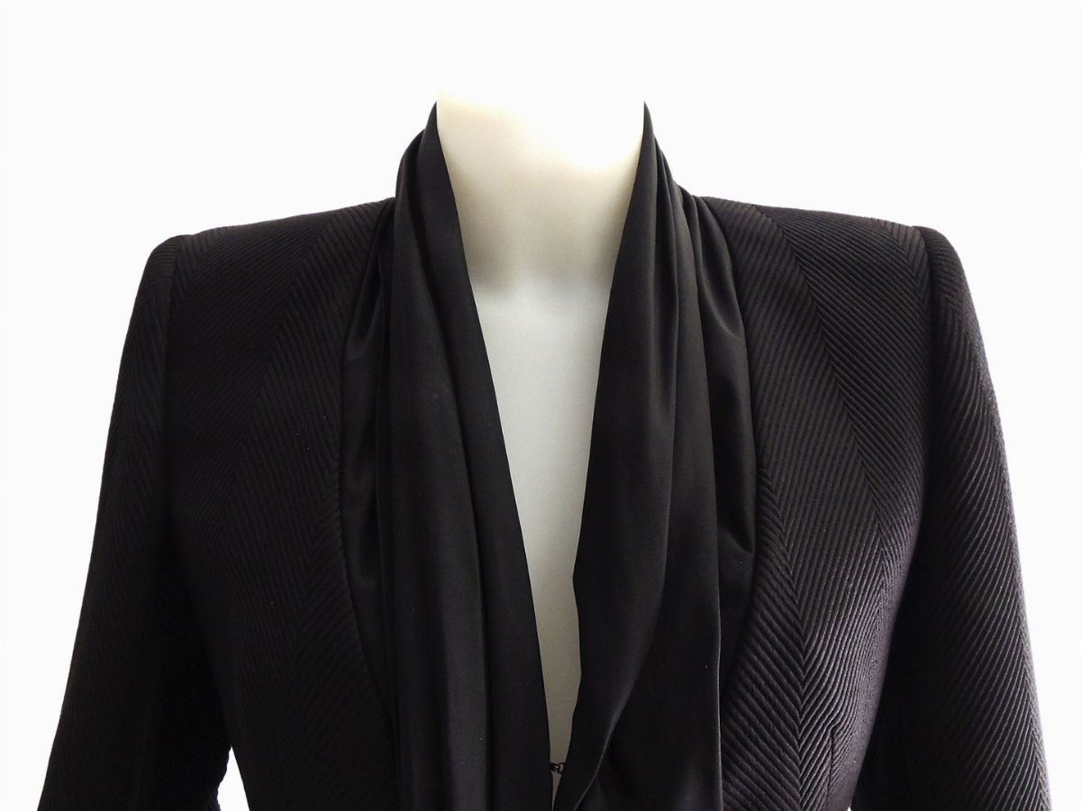 Giacca in Seta e Lana Nera, Giorgio Armani