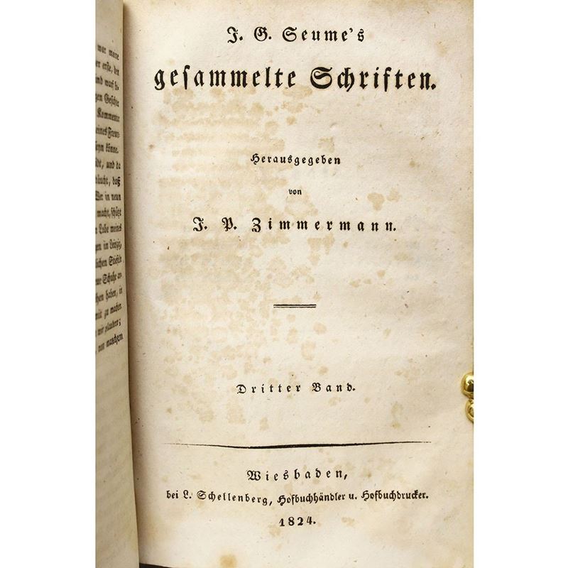 J. G. Seume's Gesammelte Schriften: Herausgegeben Von J. P. Zimmermann