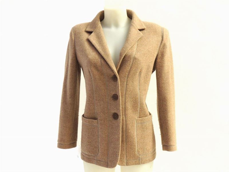 Giacca in Cashmere Beige, Giorgio Armani
