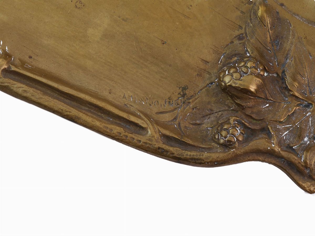 Doppio Calamaio in Bronzo Dorato