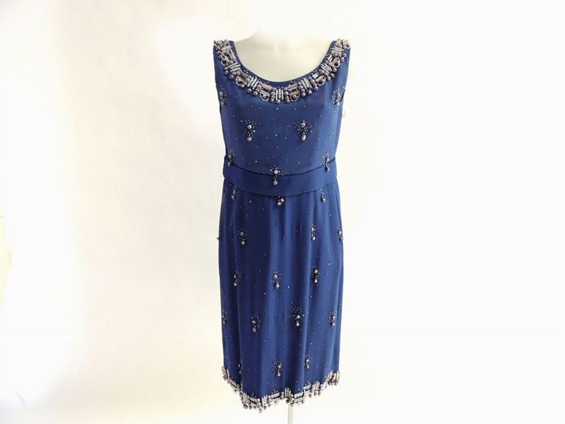 Abitino Sartoriale in in Seta Blu
