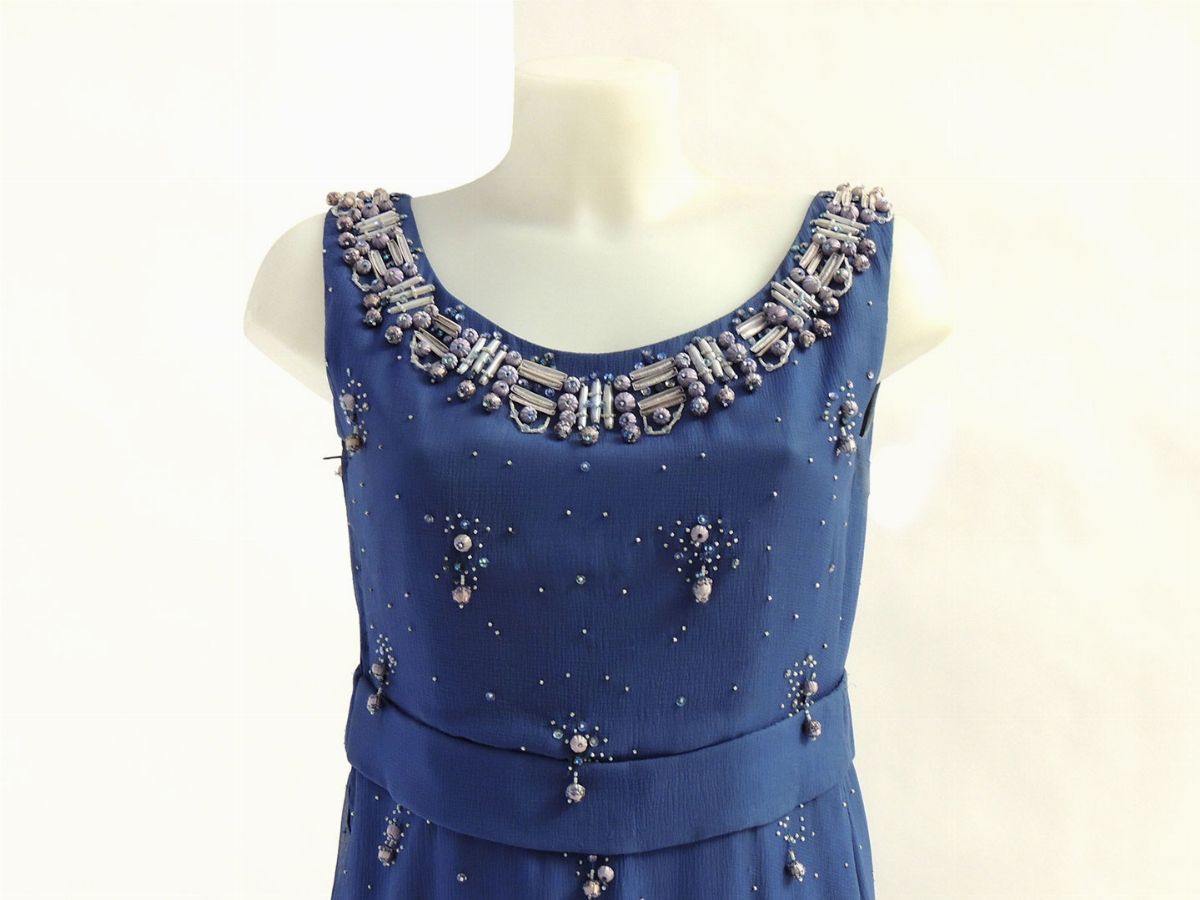 Abitino Sartoriale in in Seta Blu