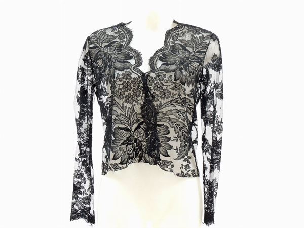 Black  shantung silk tailored dress  (Sixties)  - Auction Fashion Vintage - Maison Bibelot - Casa d'Aste Firenze - Milano