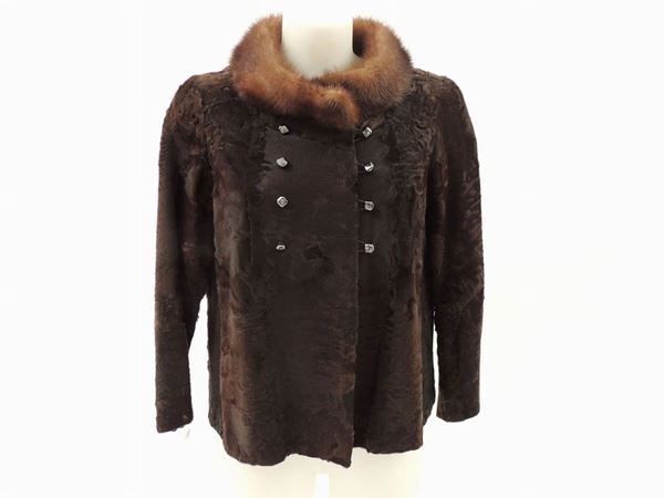 Brown breitschwanz jacket