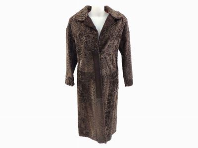Cappotto in Pelliccia di Breitschwanz Marrone
