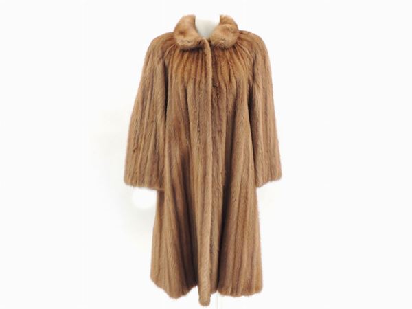 Honey-colored mink coat
